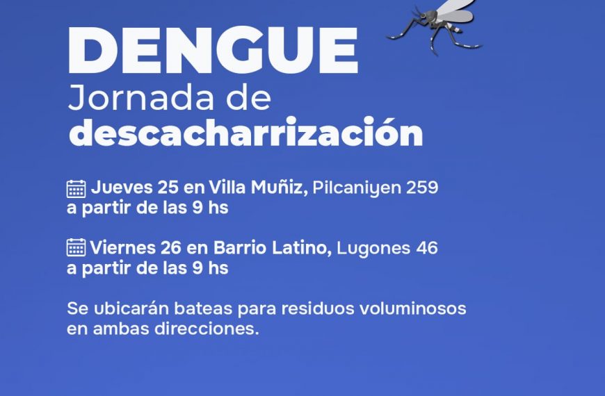 Prevención del dengue: jornadas de descacharrización y Casa x Casa en Villa Muñiz y Latino