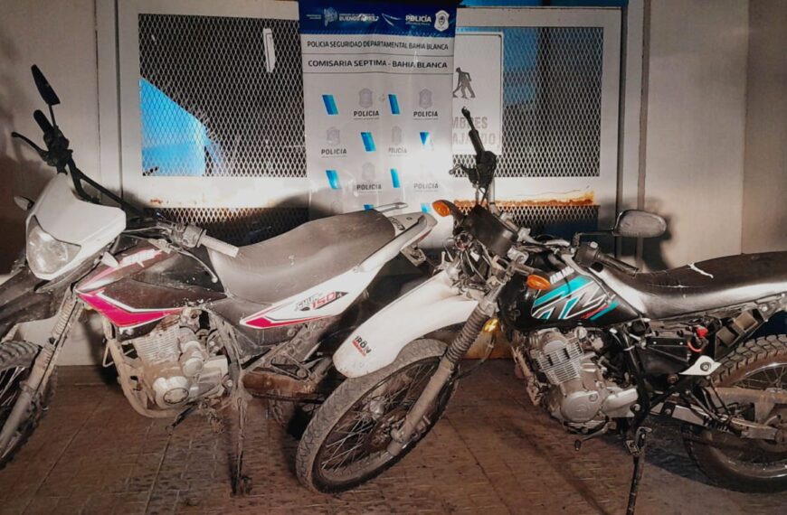 Tres menores con antecedentes, aprehendidos por el robo de motos
