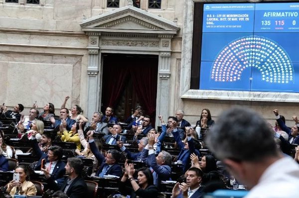Con apoyos clave de algunas provincias, el Gobierno aprobó la reforma laboral en Diputados pero sin el artículo 44