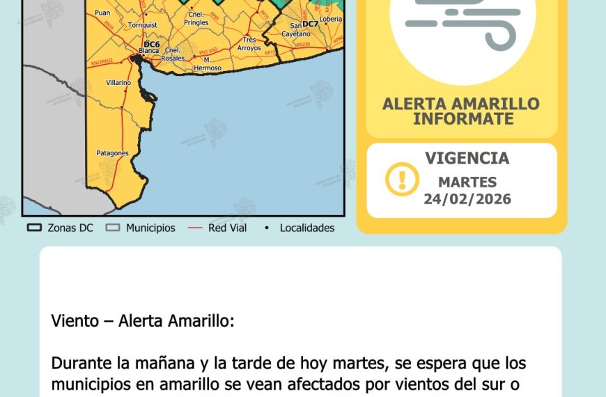 El alerta por viento se extiende hasta la tarde