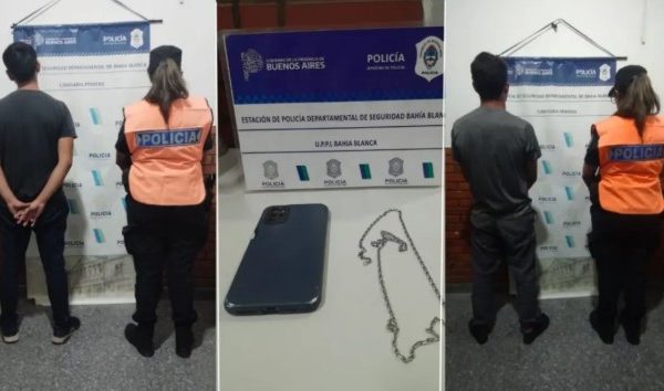 Dos delincuentes atrapados por robar un celular