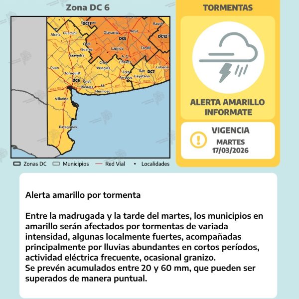 Se mantiene el alerta amarillo para la ciudad