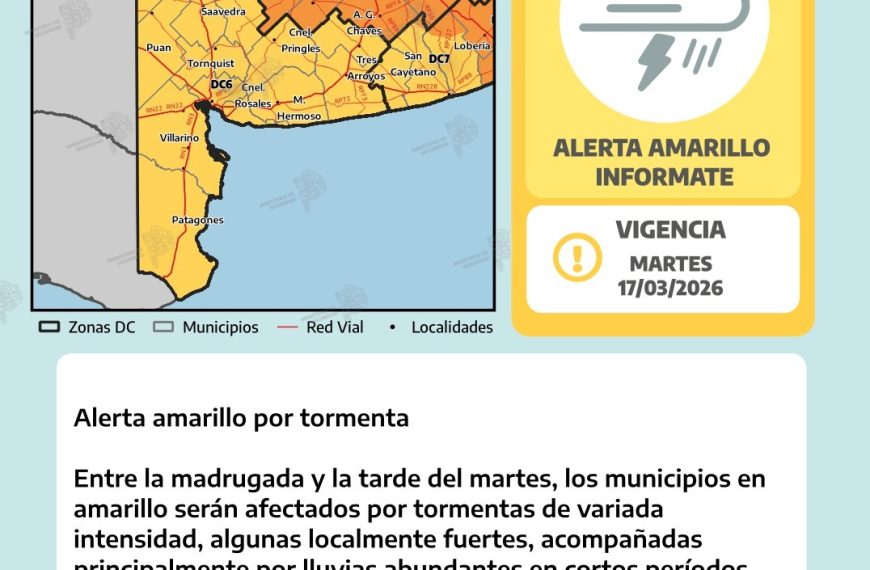 Se mantiene el alerta amarillo para la ciudad