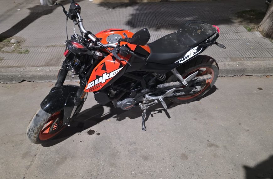 Circulaba en una moto robada y fue aprehendido