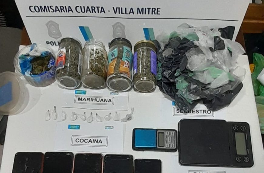 Cinco detenido en un allanamiento por drogas
