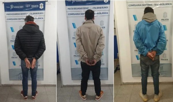Tres aprehendidos durante un allanamiento