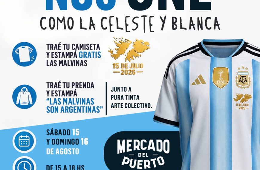 Malvinas nos une, como la celeste y blanca
