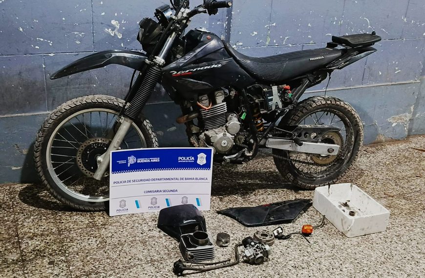 Allanamiento por el robo de una moto y aprehensión de una persona
