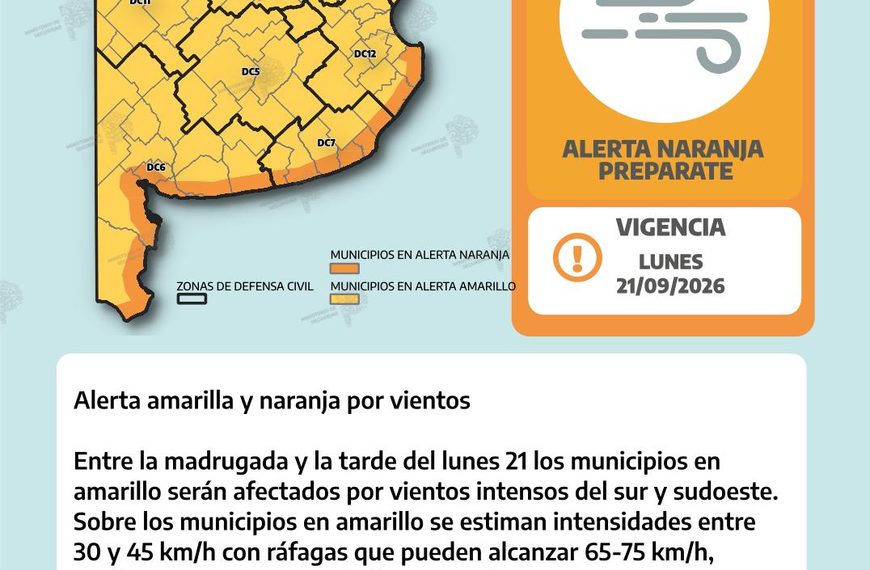 Continúa el alerta naranja para Bahía y la región