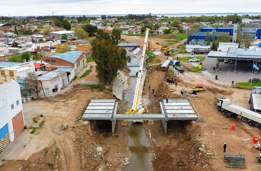 Avanza la construcción del nuevo puente de calle Don Bosco